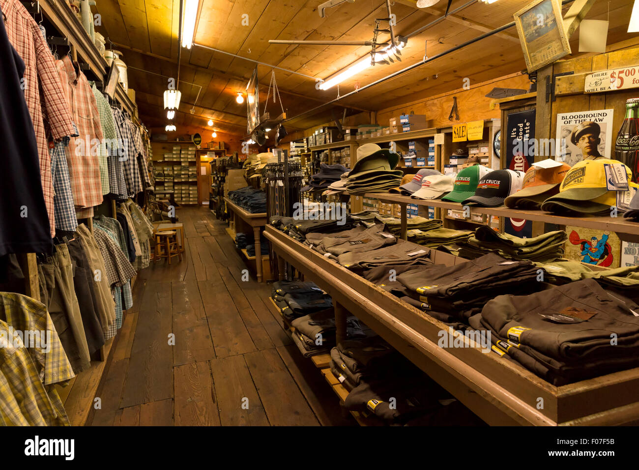 Mast General Store, clothing section, Boone, North Carolina Stock Photo