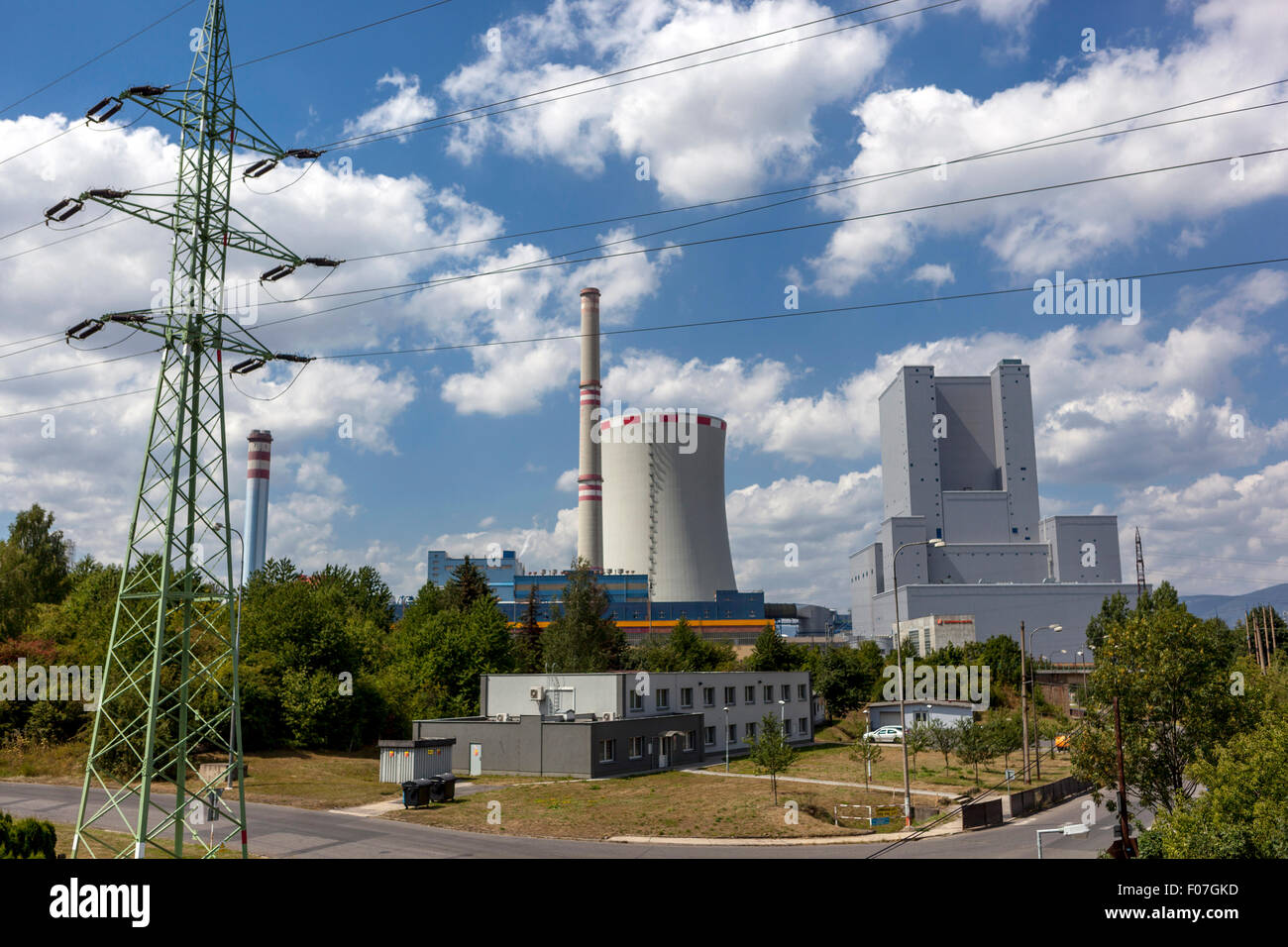 Power plant Ledvice, Northern Bohemia, Czech Republic Stock Photo