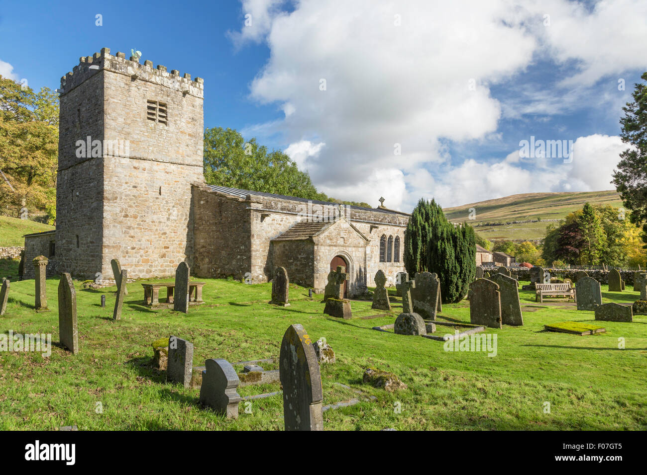 St. Michael and All Angels Church, Hubberholme near Buckden, Yorkshire Dales National Park, North Yorkshire, England, UK Stock Photo