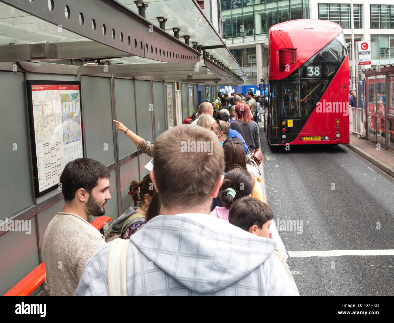 Long bus queue hi-res stock photography and images - Alamy