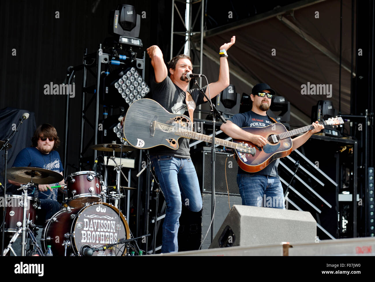 Donnie & Chris Davisson of the Davisson Brothers Band performing at the Carolina Country Music Festival at Myrtle Beach Stock Photo