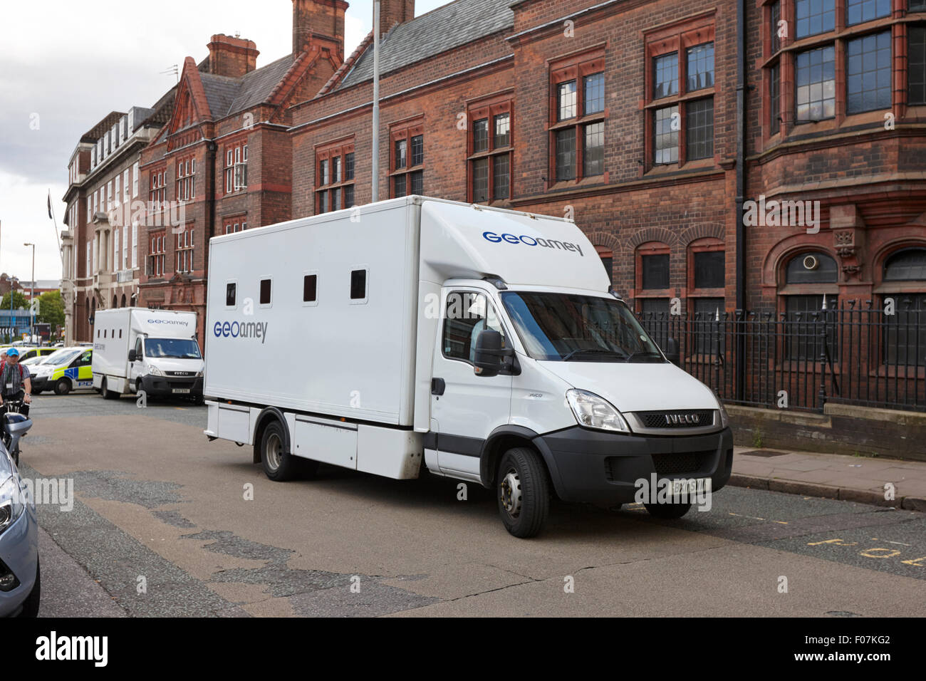 geoamey prison delivery vehicle Birmingham UK Stock Photo