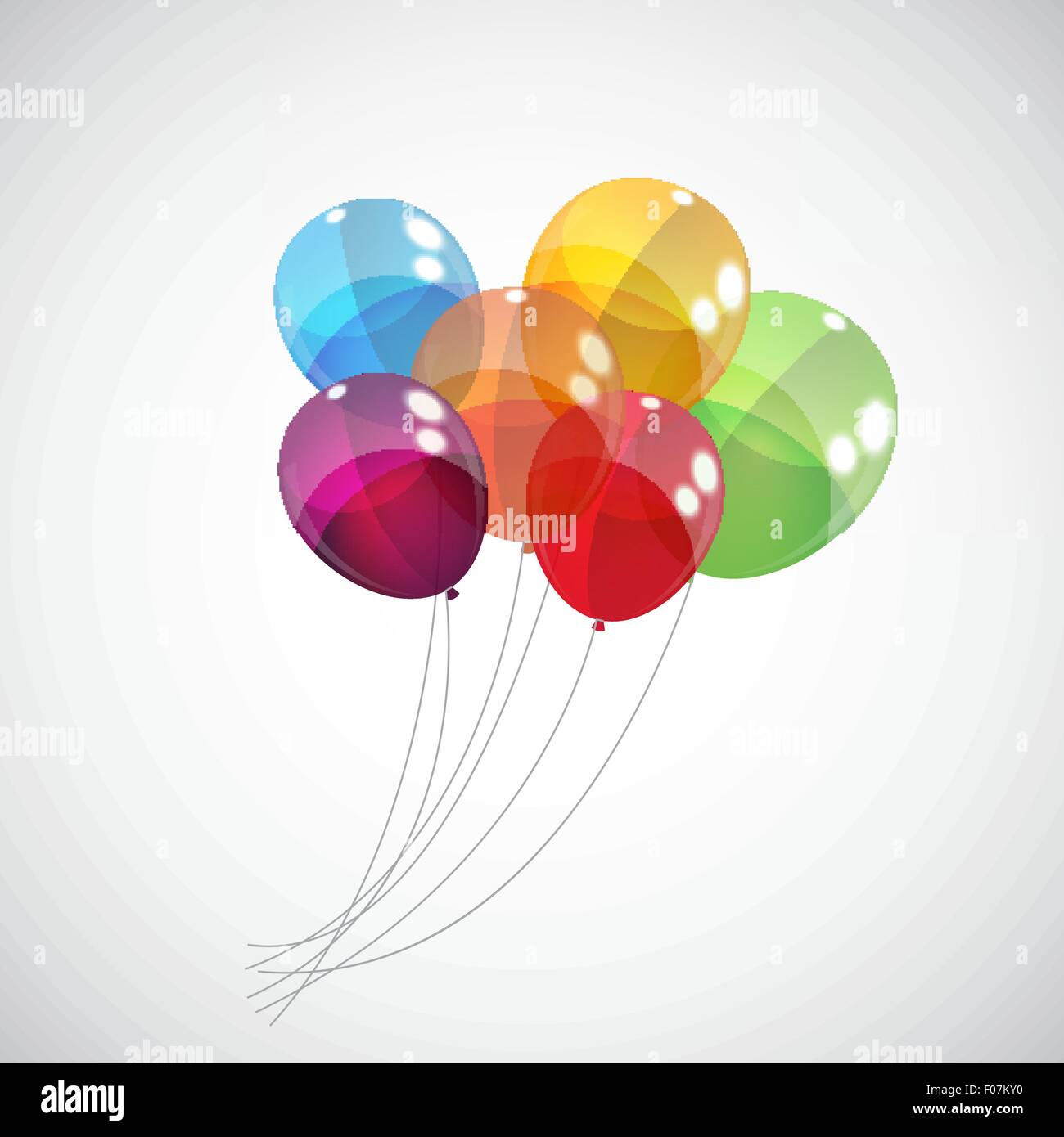 Color Glossy Balloons Background Vector Illustration Stock Vector Image ...