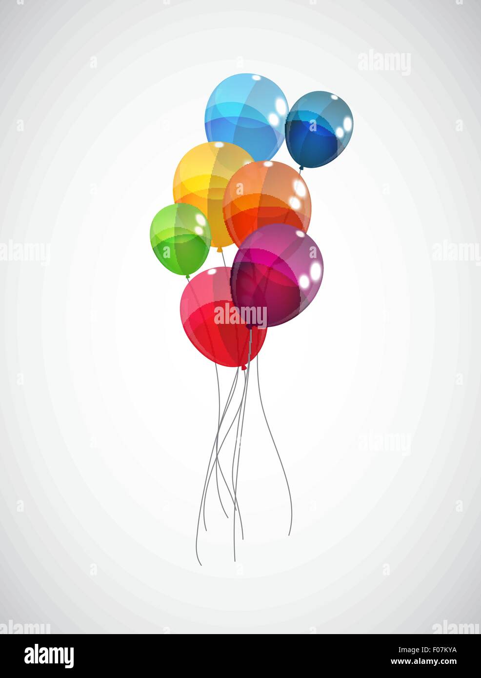 Color Glossy Balloons Background Vector Illustration Stock Vector Image ...