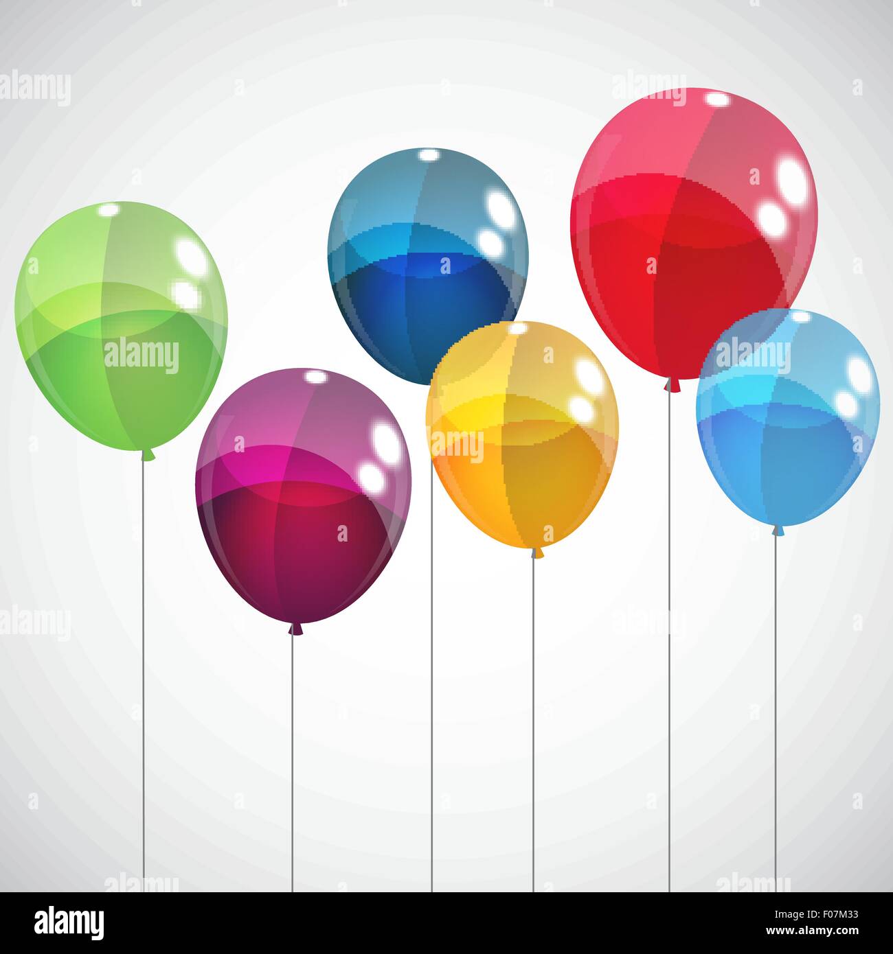 Color Glossy Balloons Background Vector Illustration Stock Vector Image ...