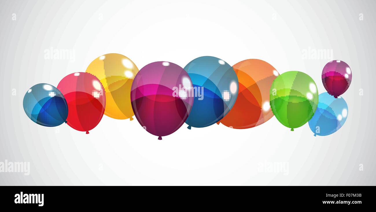 Color Glossy Balloons Background Vector Illustration Stock Vector Image ...