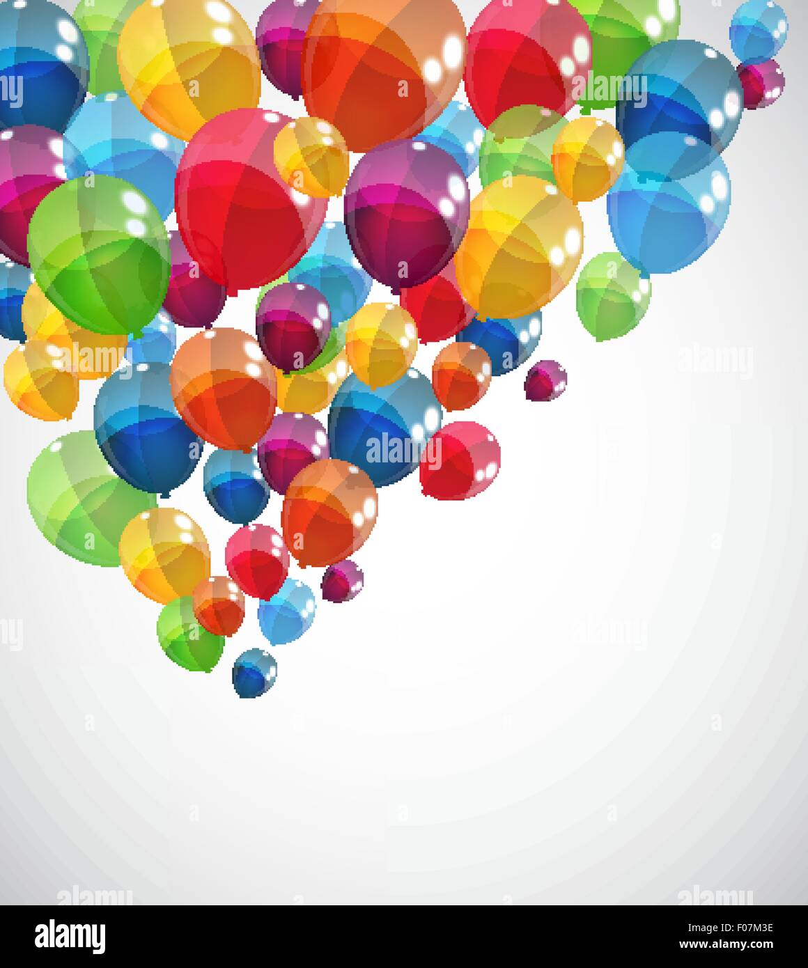 Color Glossy Balloons Background Vector Illustration Stock Vector Image ...