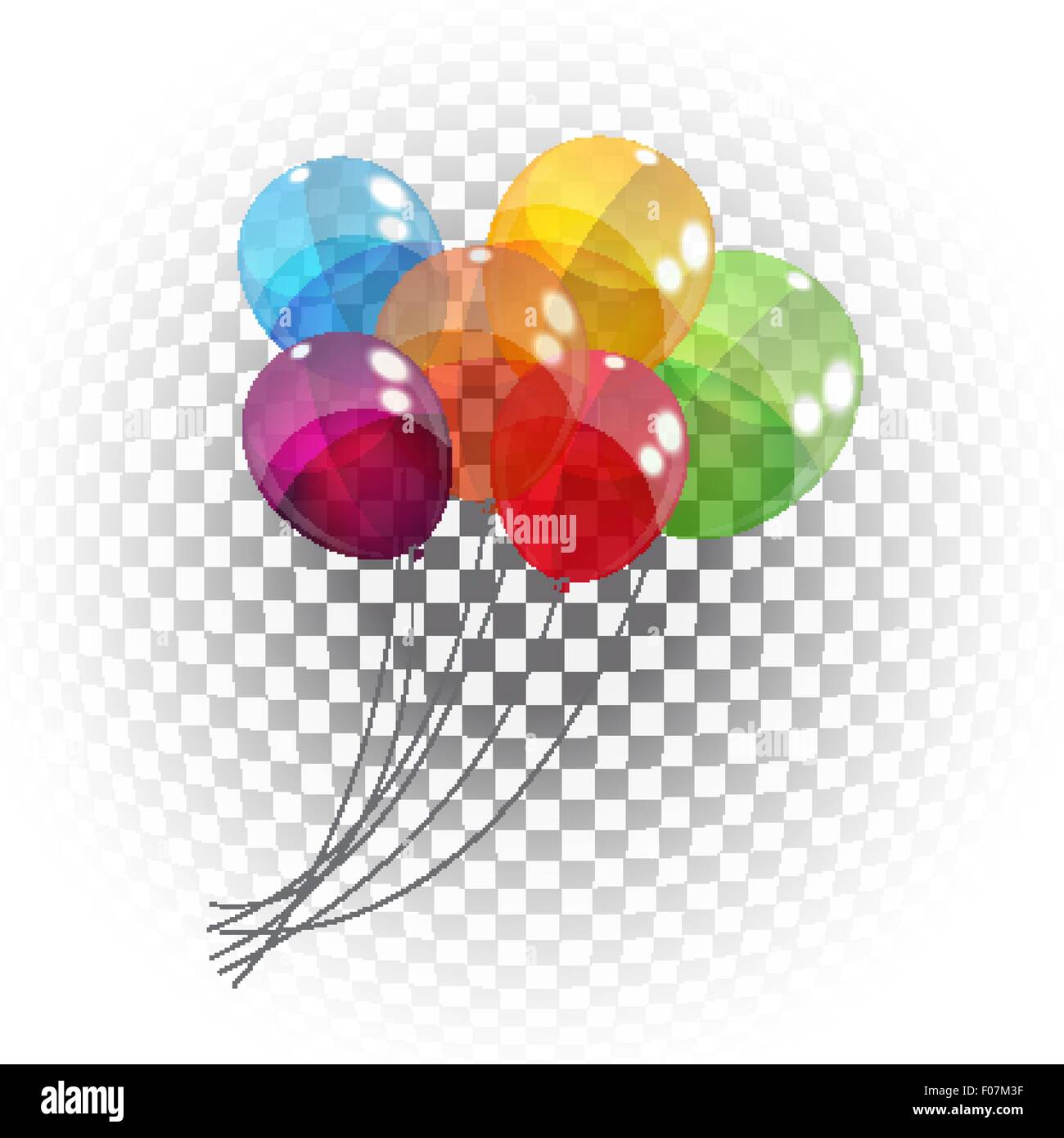 Color Glossy Balloons Background Vector Illustration Stock Vector Image ...