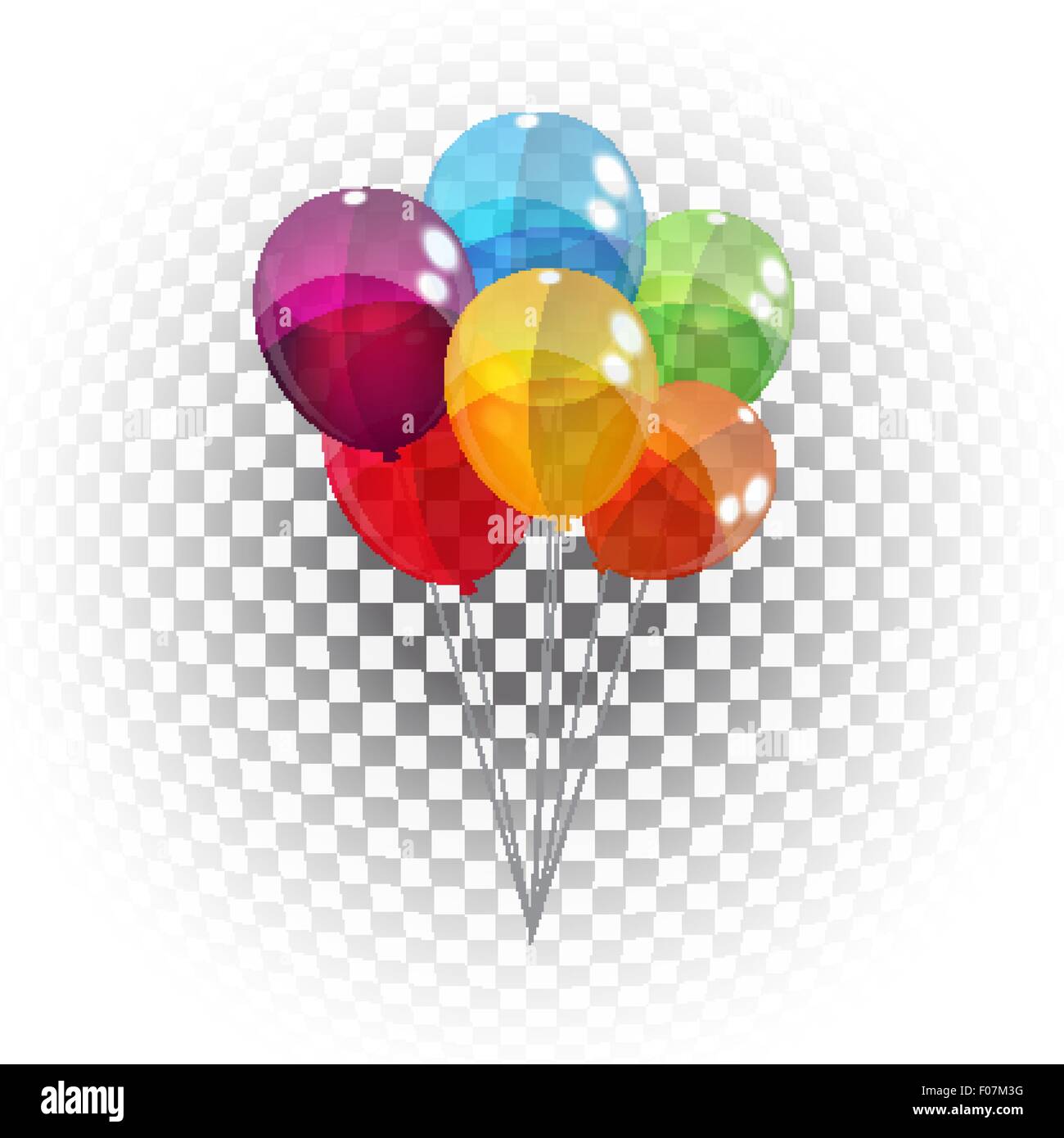 Color Glossy Balloons Background Vector Illustration Stock Vector Image ...