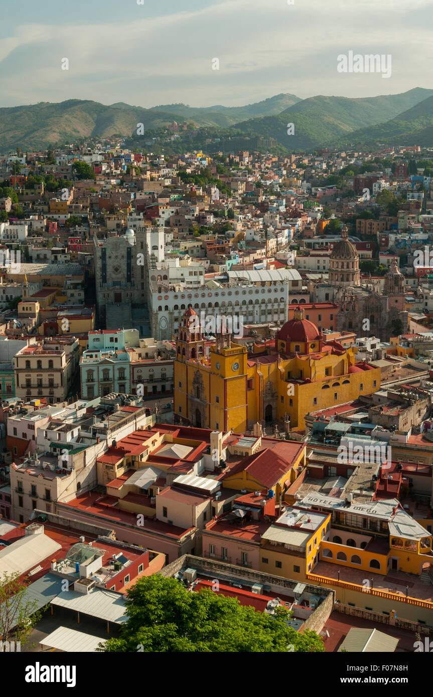 View of Centro Historico, Guanajuato, Mexico Stock Photo
