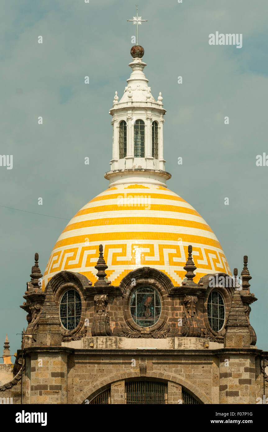 Dome of Cathedral of Guadalajara, Mexico Stock Photo