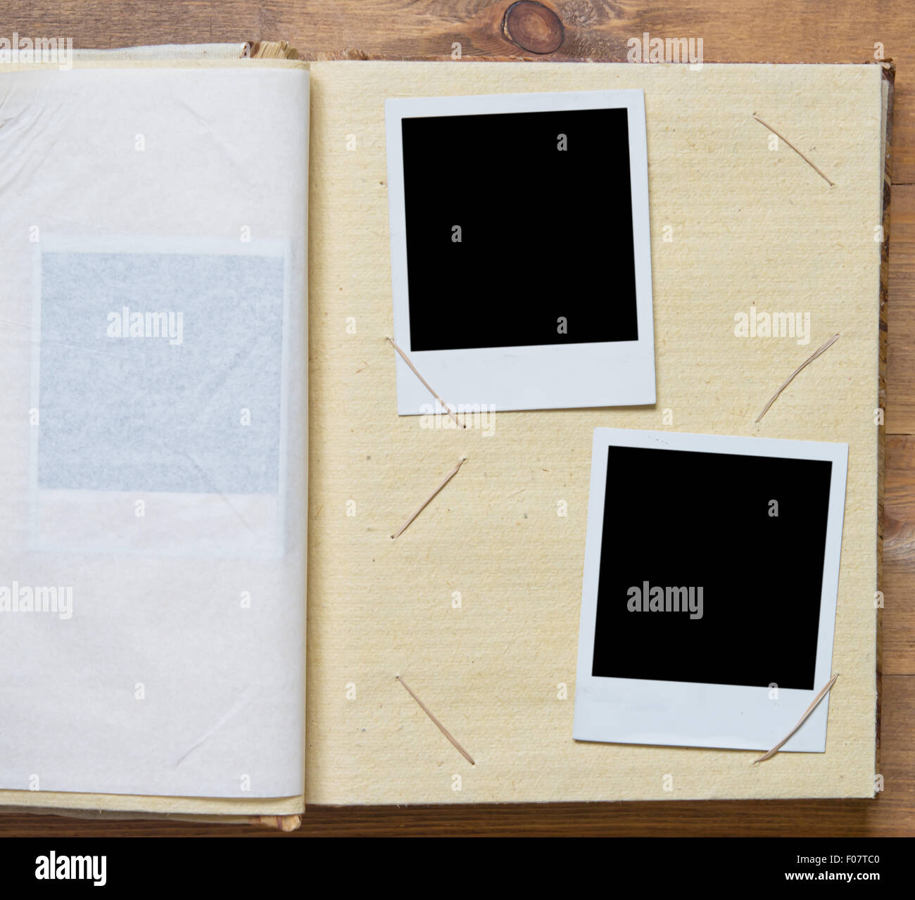 photo frames in a book Stock Photo Alamy