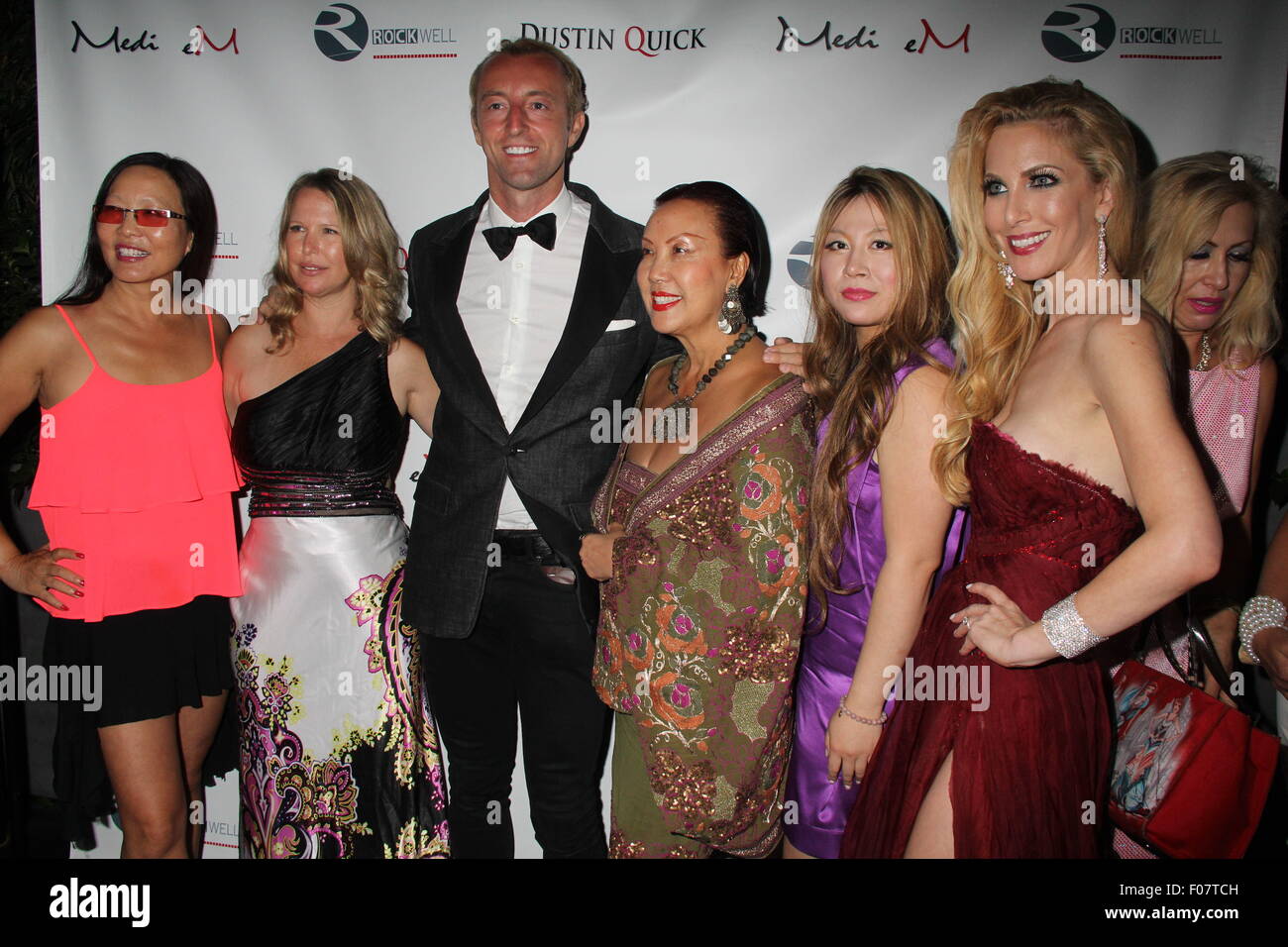 Hollywood, California, USA. 9th Aug, 2015. ''Shaken Not Stirred'' Los Angeles Premiere .W Hotel Hollywood, Hollywood, CA.08/08/2015.JOYCE CHOW, GUEST, MARIO-MAX PRINZ ZU SCHAUMBURG-LIPPE, SUE WONG, ALICE AOKI AND DUSTIN QUI Credit: © Clinton Wallace/Globe Photos/ZUMA Wire/Alamy Live News  Stock Photo