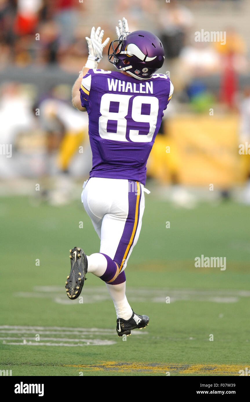 Canton, Ohio. 9th Aug, 2015. Ryan Whalen #89 during the NFL/Hall of Fame  Game Minnesota Vikings vs Pittsburgh Steelers in Canton, OH. Credit: Cal  Sport Media/Alamy Live News Stock Photo - Alamy