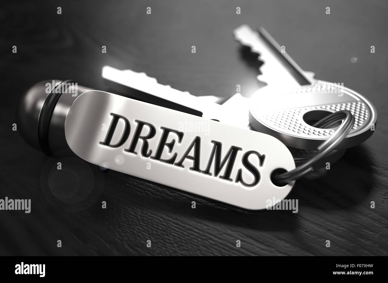 Keys to Dreams Concept on Golden Keychain Stock Photo Alamy