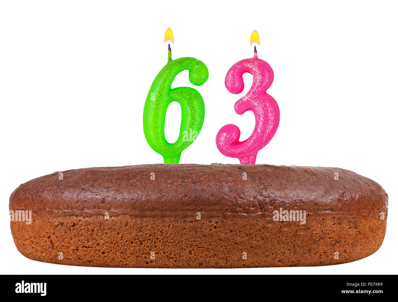 Birthday Cake With Candles Number 63 Isolated On White Background Stock Photo Alamy Birthday Cake With Candles Number 63 Isolated On White Background Stock Photo Alamy