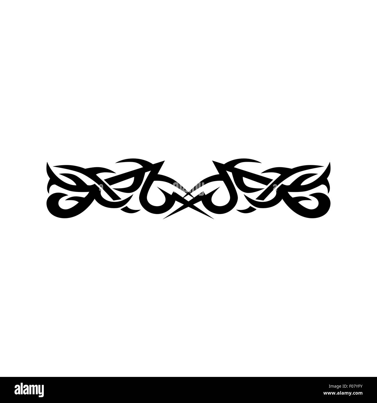 Clipart Black And White Borders Or Band Tattoo Designs  Royalty Free  Vector Illustration by Arena Creative 1115023