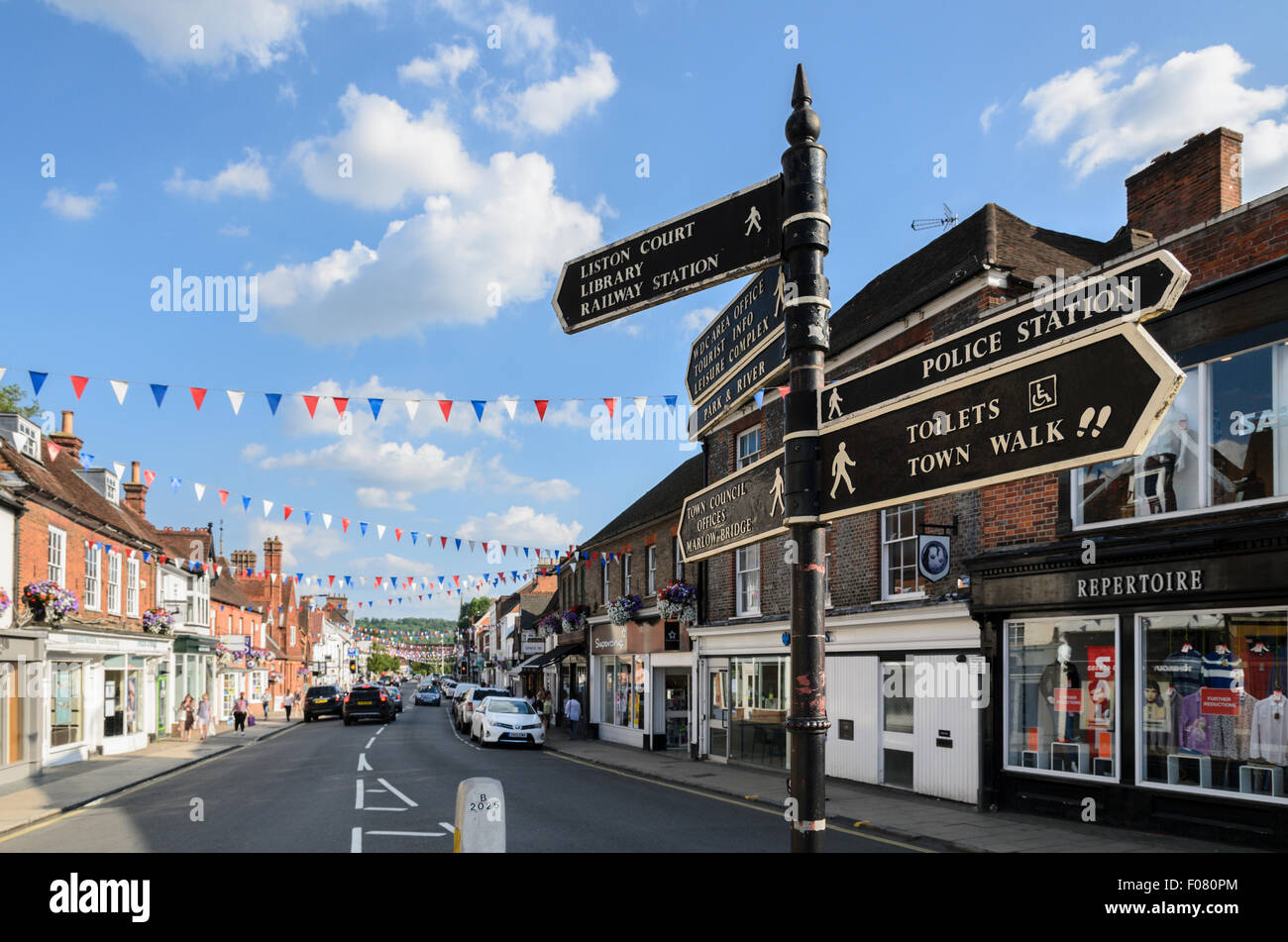 The High Street, Marlow, Buckinghamshire, England, UK. Stock Photo