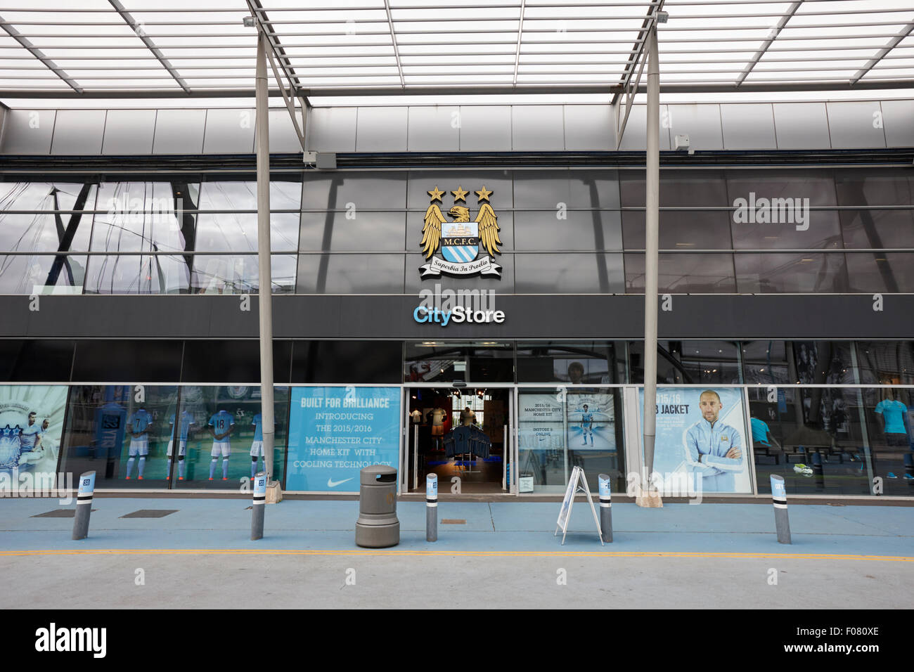 Manchester City club shop eastlands city of manchester stadiium uk Stock Photo