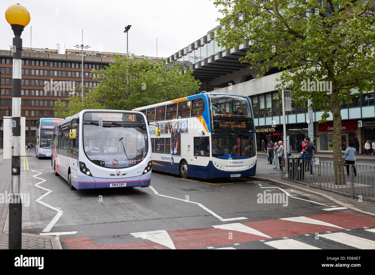 Manchester piccadilly gardens bus station hires stock photography and