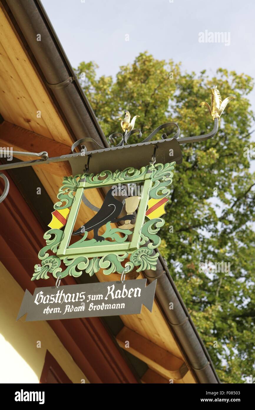 Restaurant signboard, Germany Stock Photo - Alamy