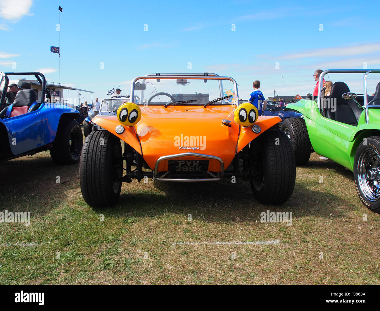 A customised road worthy beach buggy on display at a vehicle rally Stock Photo