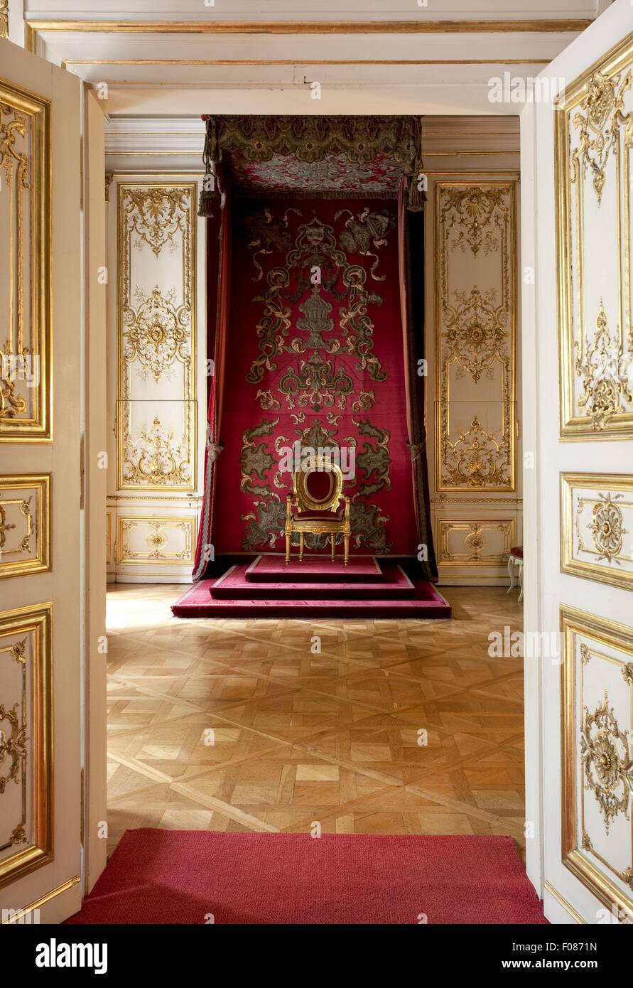Interior With Gild And Mural In Throne Room Of Castle St