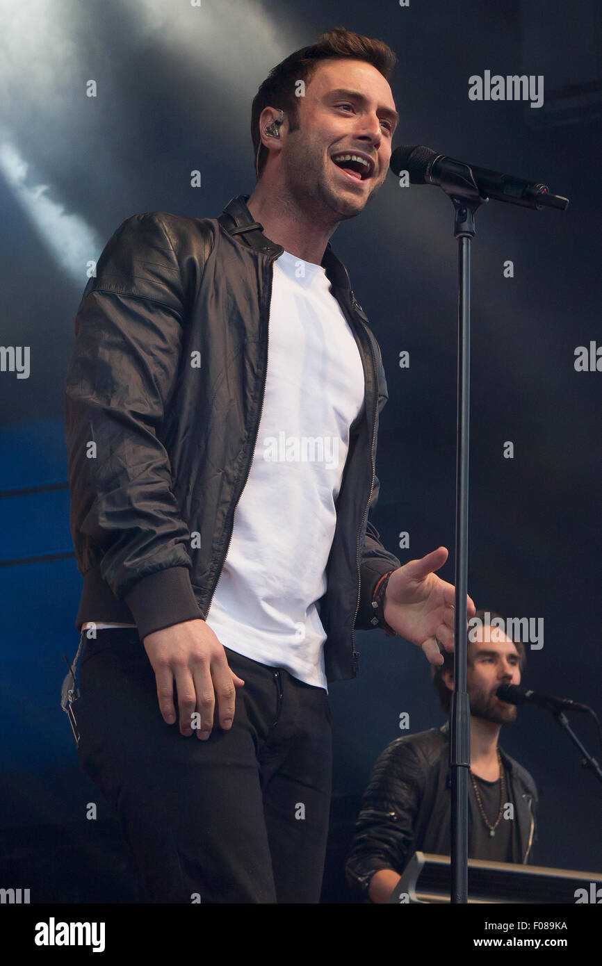 Eurovision winner Mans Zelmerlow performing live at Lisebergs Amusement