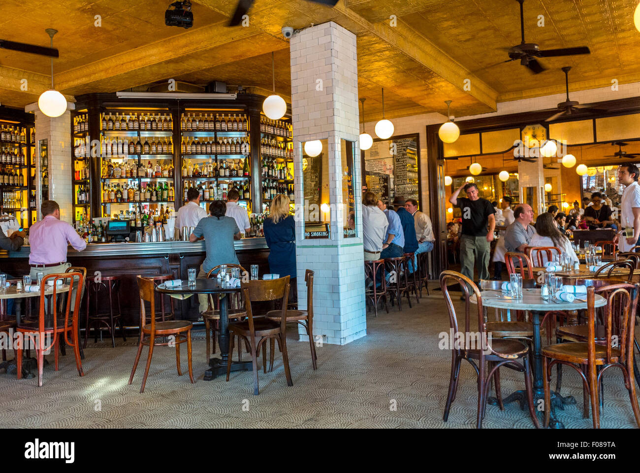 New York City, USA, Meat Packing District, People Sharing Meals in