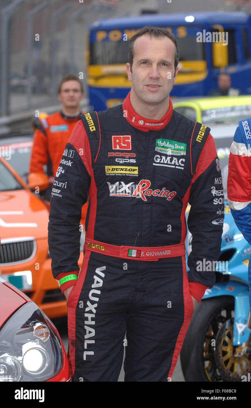 Fabrizio Giovanardi, British Touring Car racing driver for Vauxhall in 2010 Stock Photo