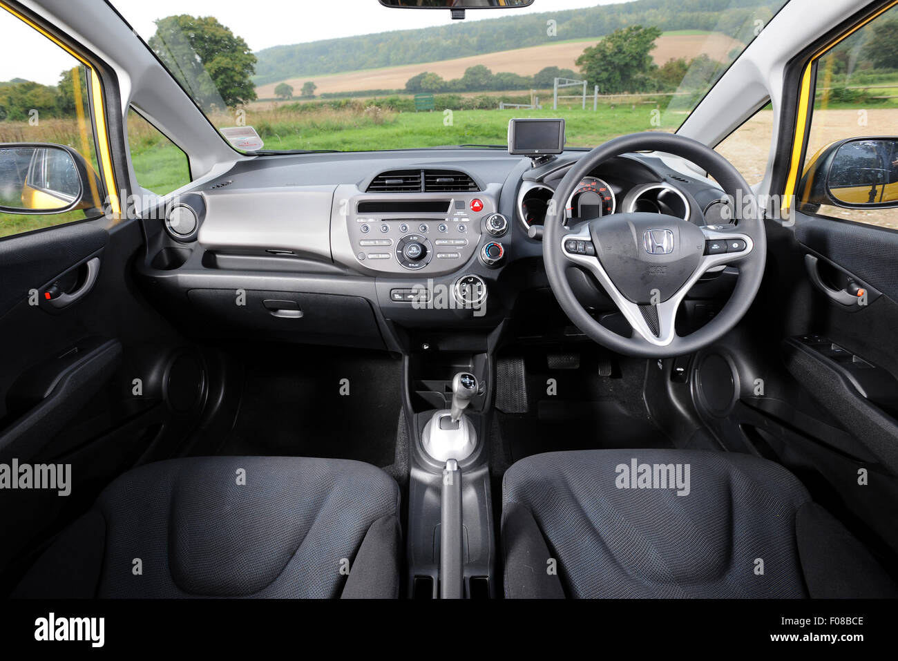 2005 Honda Jazz compact car interior Stock Photo - Alamy