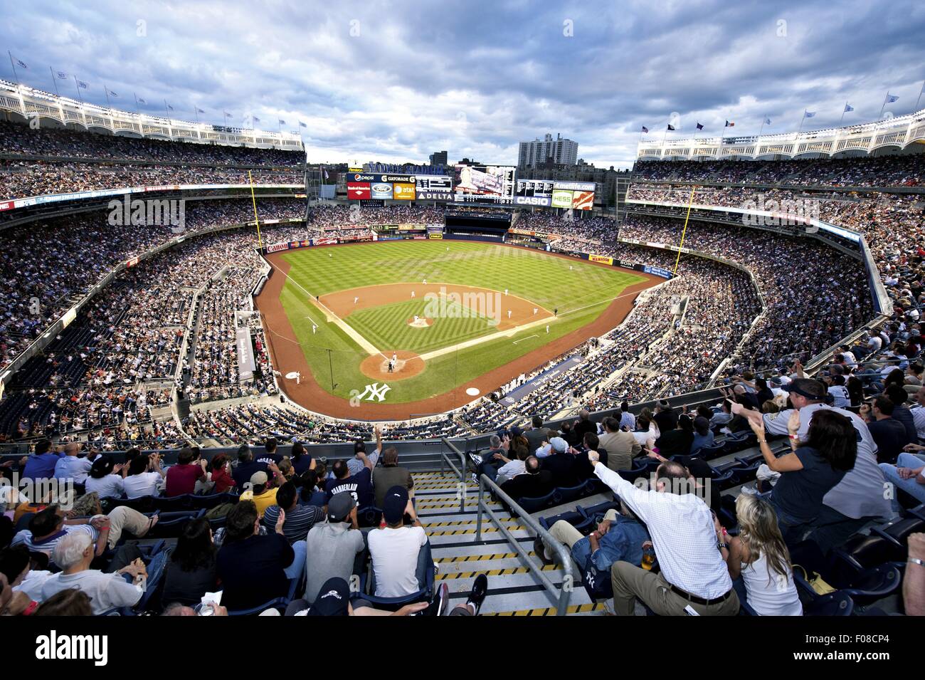 Crowd watching baseball game at Yankee Stadium, Bronx, New York, USA Stock  Photo - Alamy