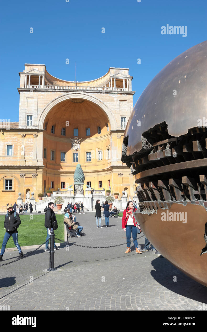 Sphere Within Sphere by Italian artist and sculptor Arnaldo Pomodoro in