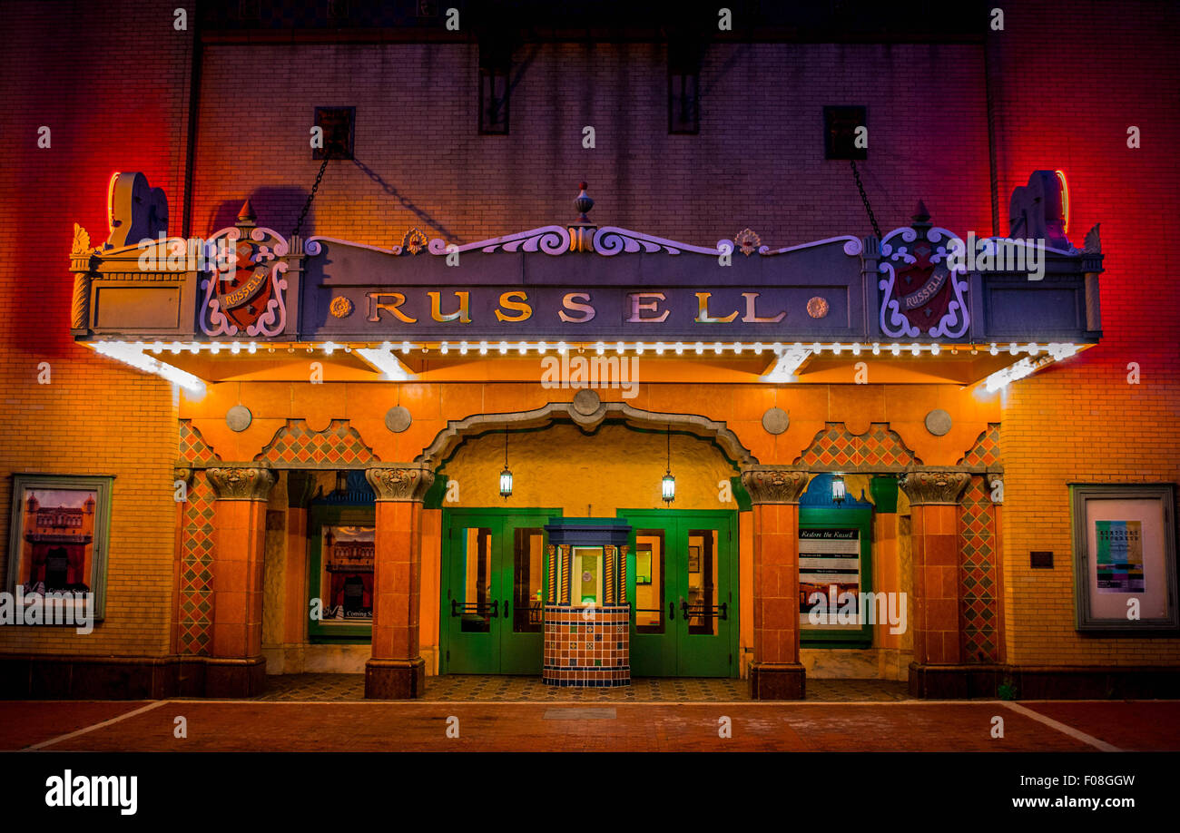 Russell Theatre in Maysville, KY, home of Rosemary Clooney, Nick Clooney, and Geroge Clooney Stock Photo