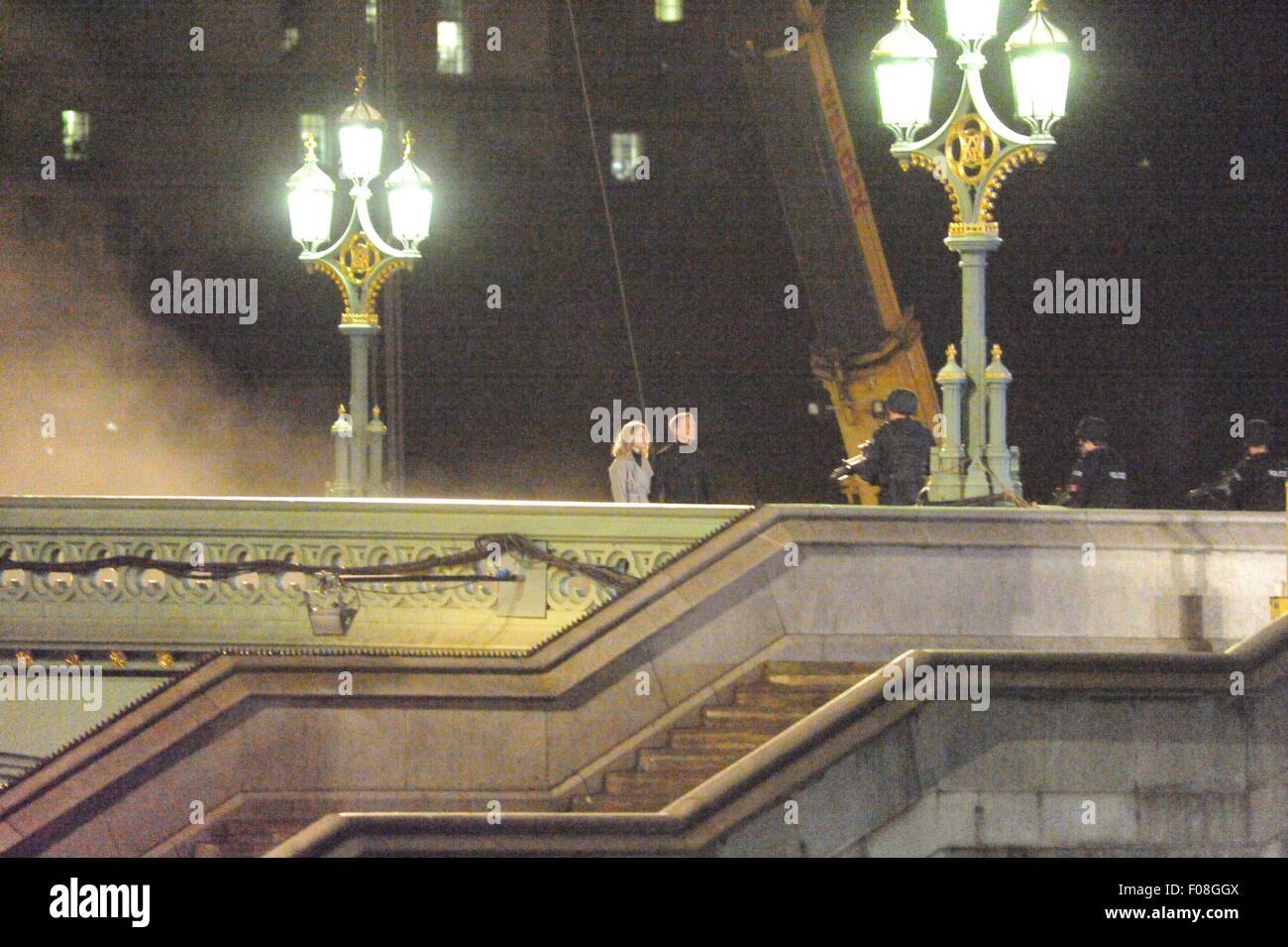 Filming scenes for James Bond movie 'Spectre' taking place on location