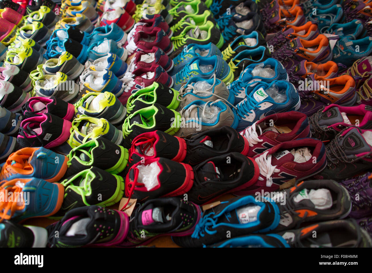 Shoe shop in Vietnam Stock Photo