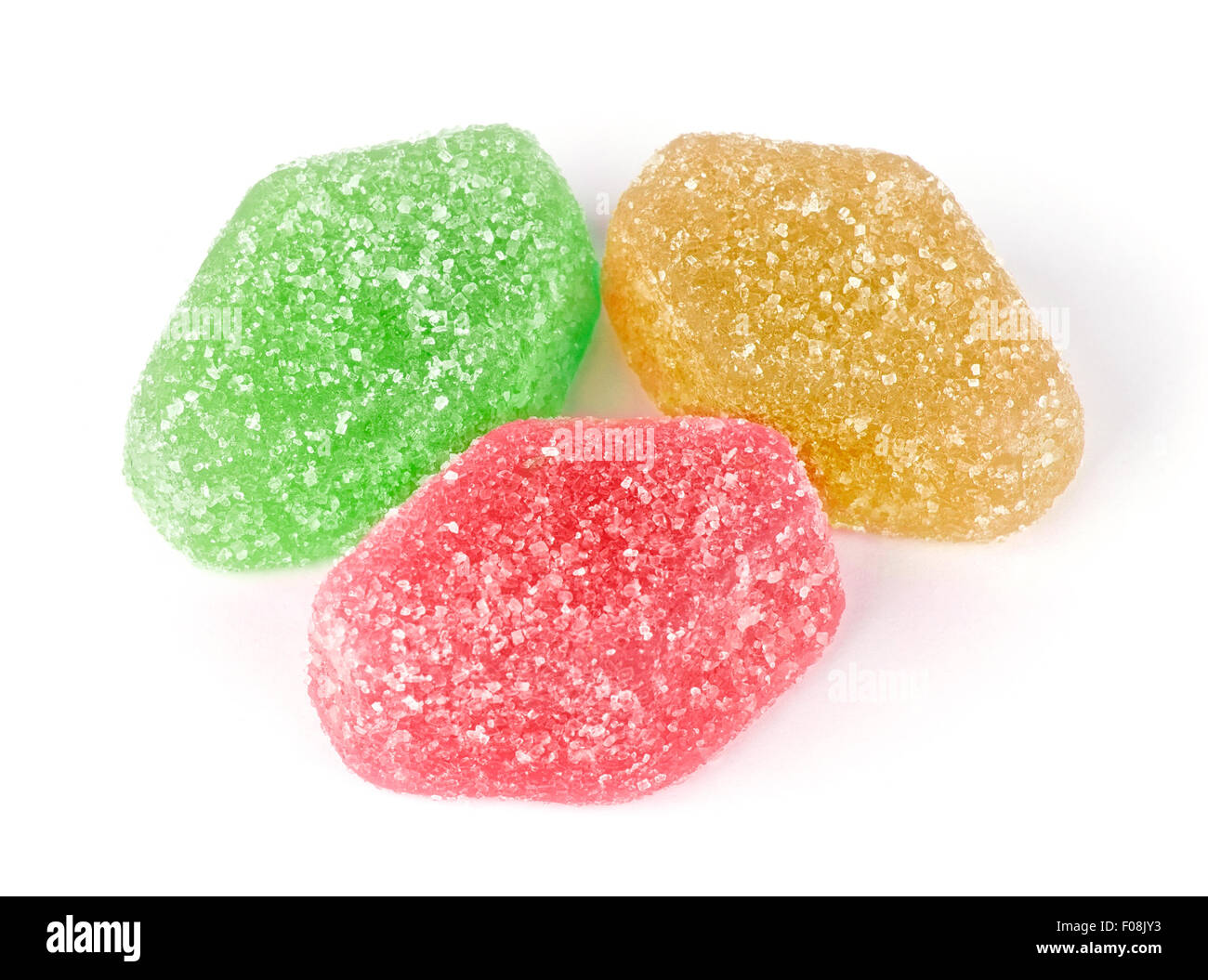 Close-up of colorful jelly candies on white background Stock Photo - Alamy