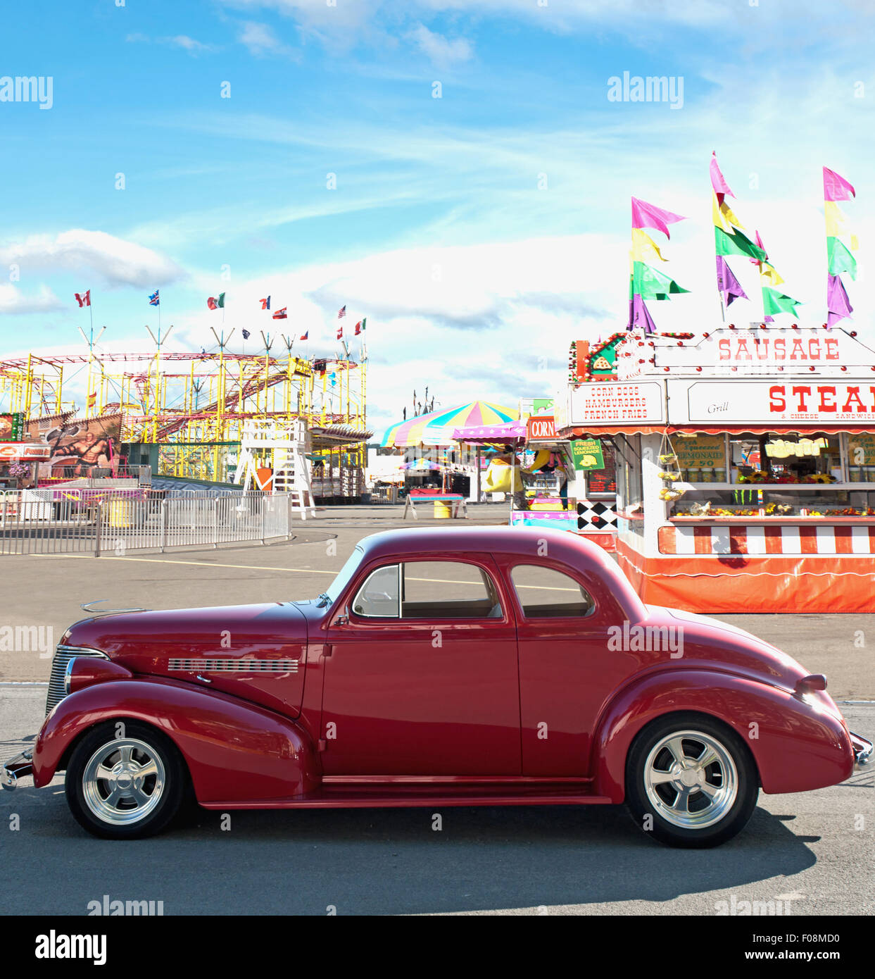 classic car at carnival Stock Photo