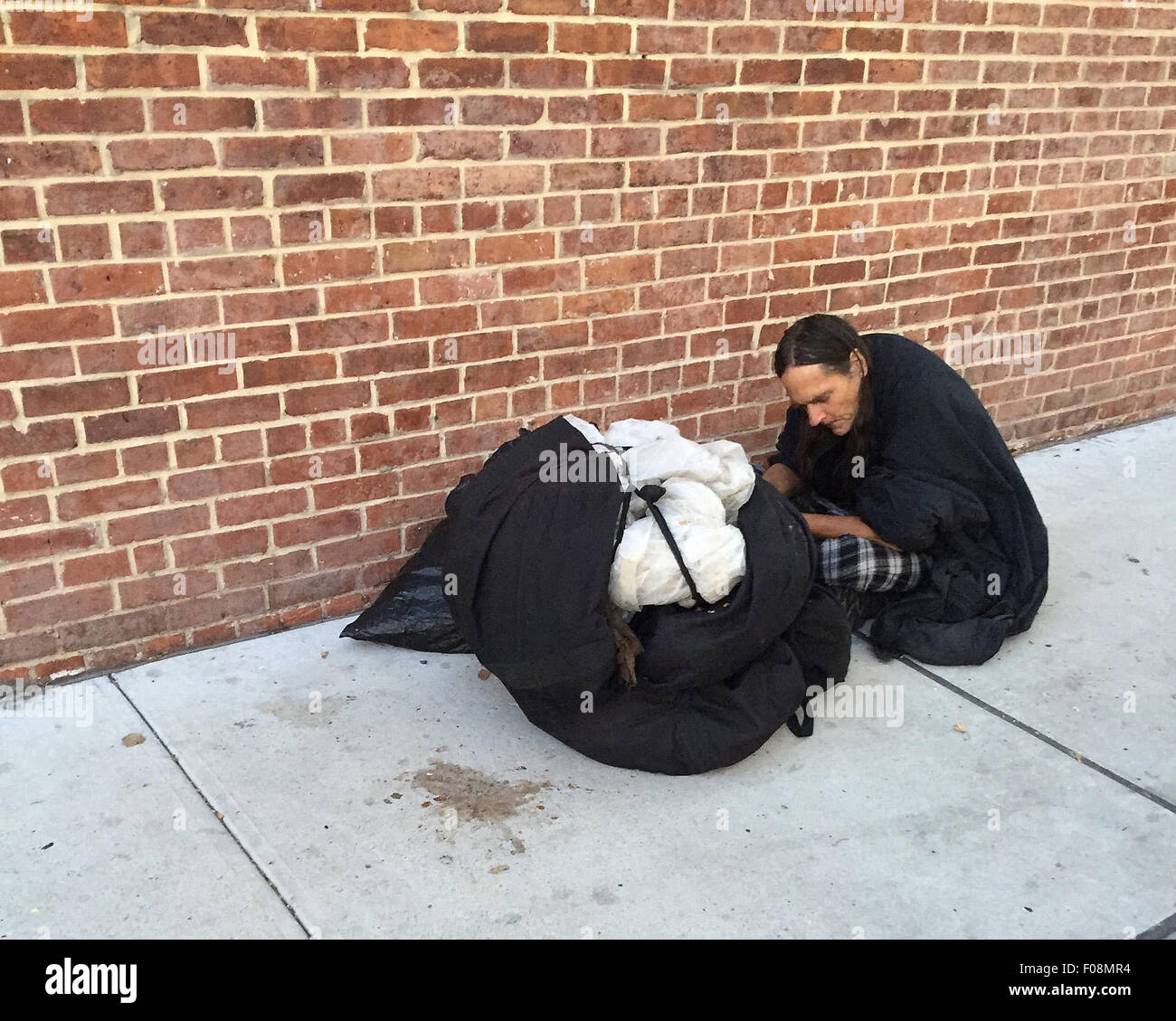 April 28, 2015 - New York, New York, U.S. - Homeless and panhandlers in ...