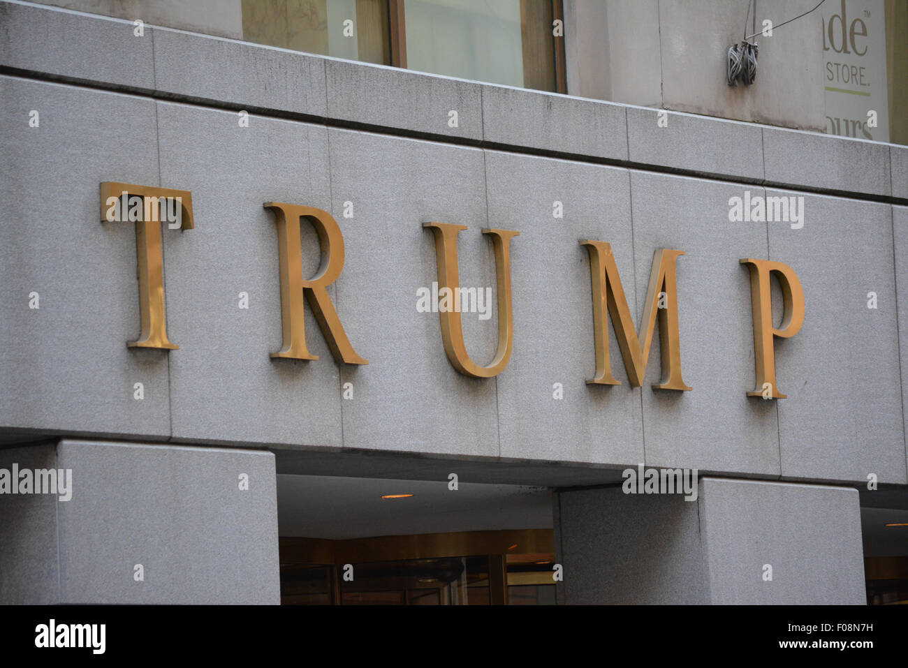 Exterior of the Trump Building on Wall Street in Lower Manhattan. Stock Photo