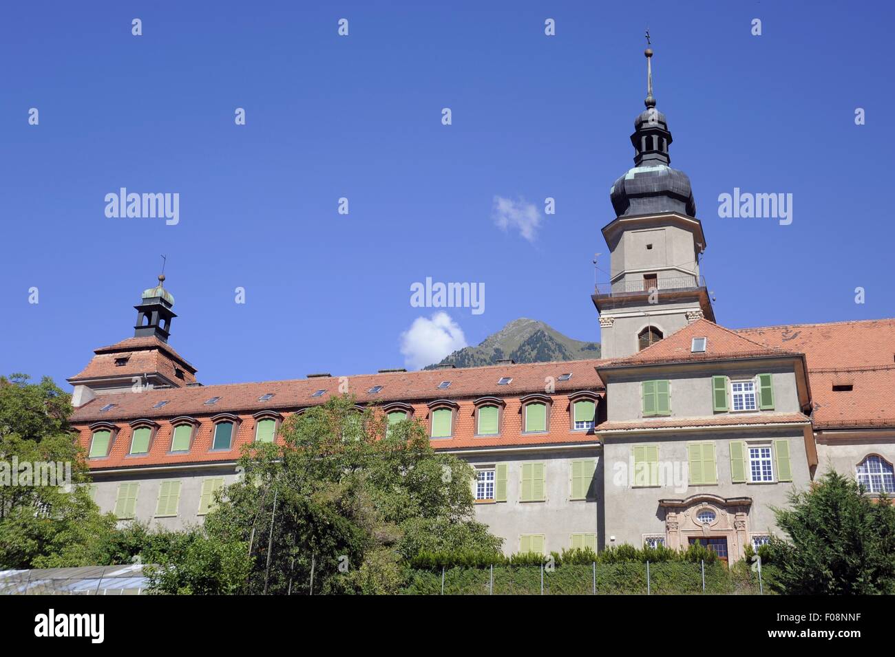 South Tyrol (Northern Italy), old seminary in the village of Dorf Tirol near Meran Stock Photo