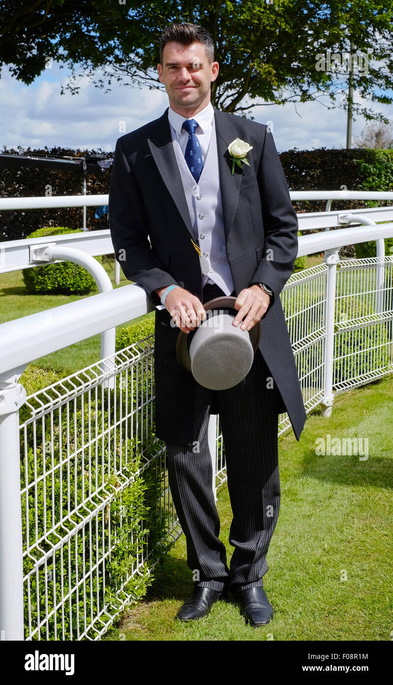 Investec Derby Day held at Epsom Downs Racecourse  Featuring: Jimmy Anderson Where: Epsom, United Kingdom When: 06 Jun 2015 Stock Photo
