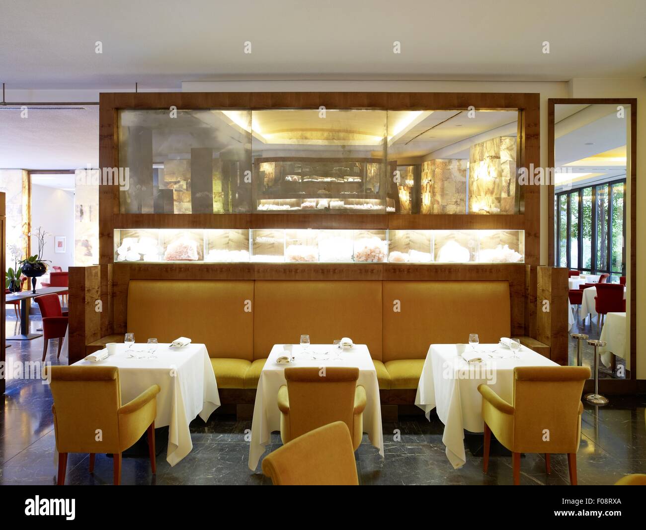 Interior of Michael Hoffmann's Restaurant Margaux in Berlin, Germany Stock Photo