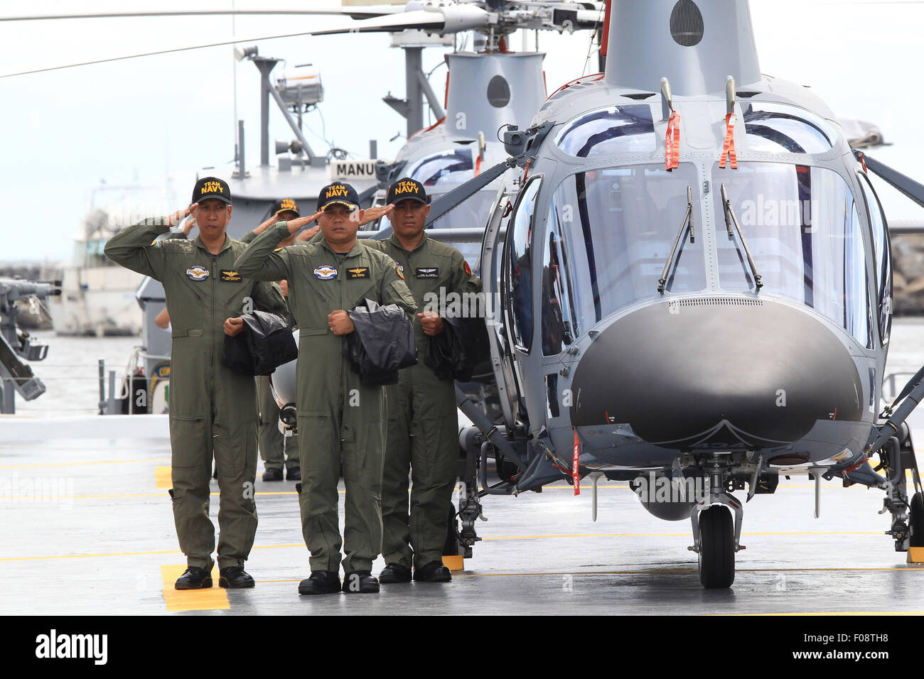 Manila, Philippines. 10th Aug, 2015. Members of the Philippine Navy