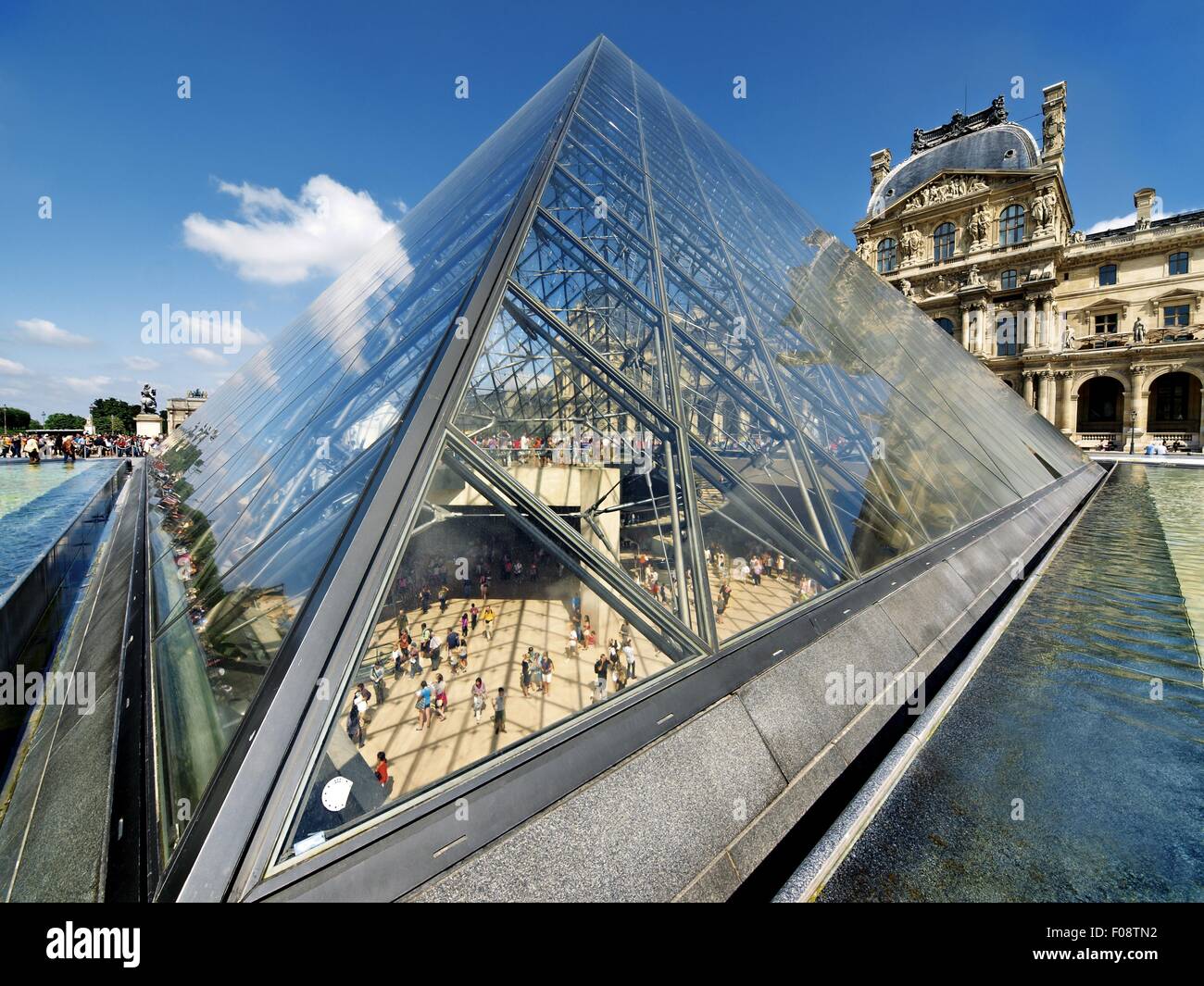 Pyramid In France View of Louvre Pyramid in Paris, France Stock Photo - Alamy