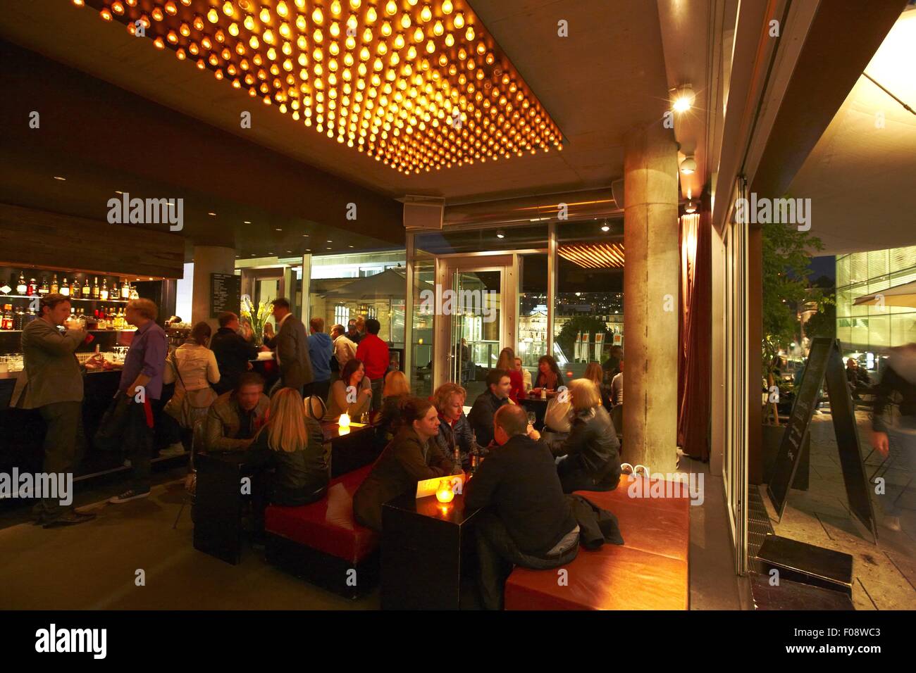 People at Waranga bar in Stuttgart, Germany Stock Photo