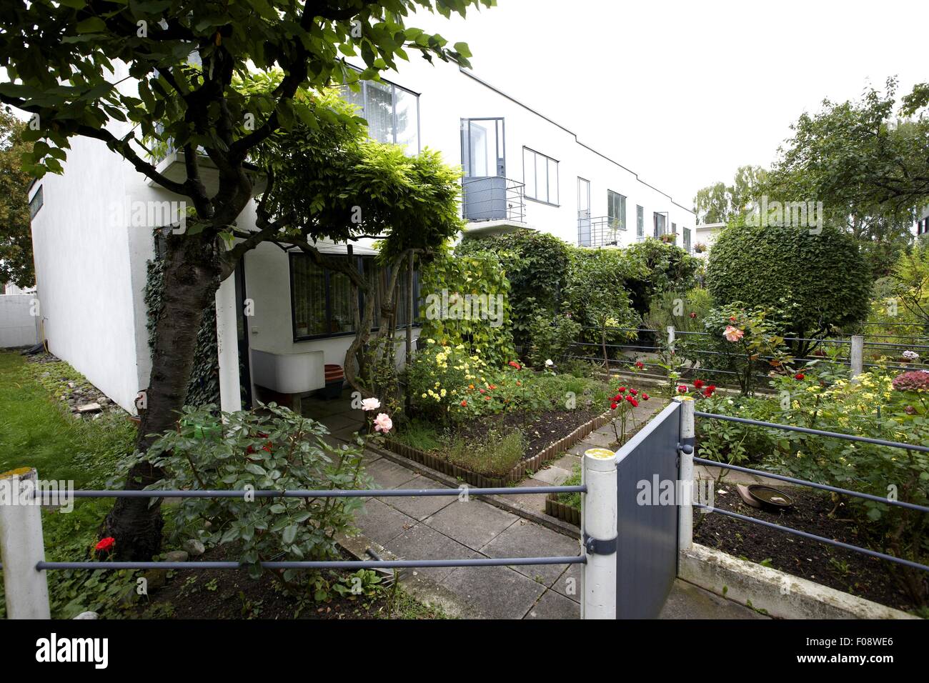 Weissenhof Estate with garden in Stuttgart, Germany Stock Photo Alamy