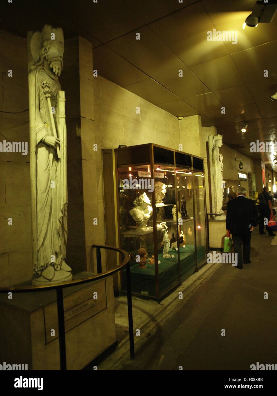 Signboard of Louvre-Rivoli metro station in Paris, France Stock Photo