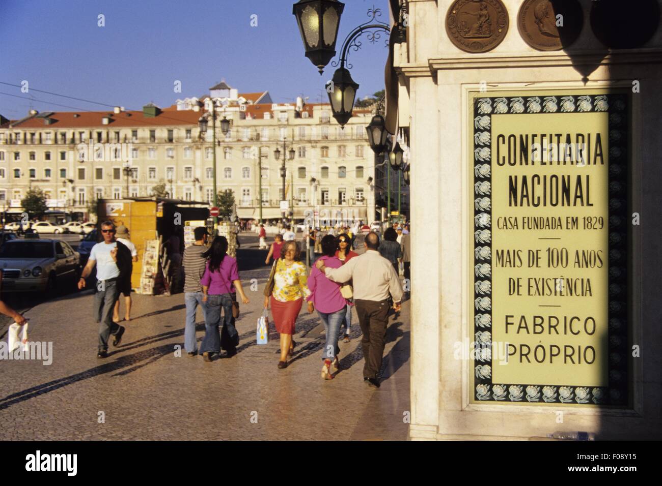 People Walking Near Confeitaria Nacional And Pastry Shop In - 