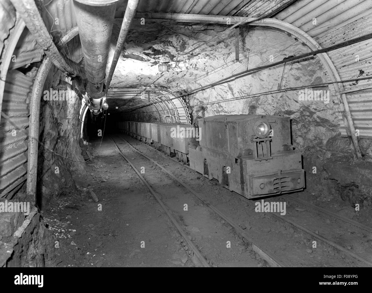 Narrow gauge electric tramway Black and White Stock Photos & Images Alamy